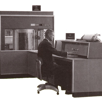 IBM RAMAC, introduced September 4, 1956. Photo courtesy of CED Magic.